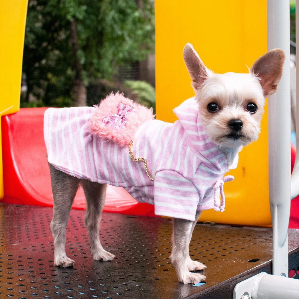 Fuzzy Purse Hooded Dog Dress