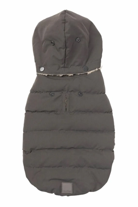 FuzzYard Charcoal Puffer Dog Jacket