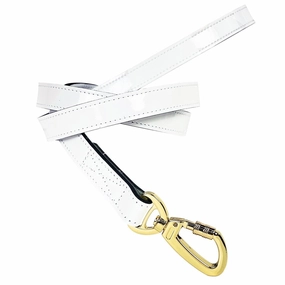 Galaxy Collection Dog Leash White Patent