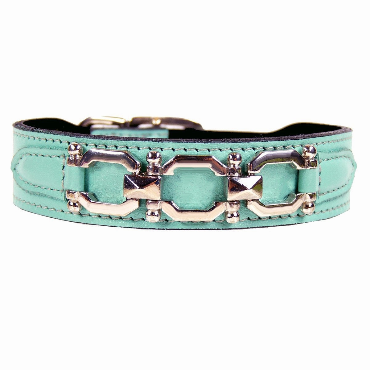 Georgia Rose Collection Dog Collar Turquoise