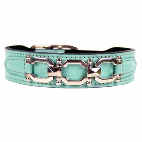 Georgia Rose Collection Dog Collar Turquoise