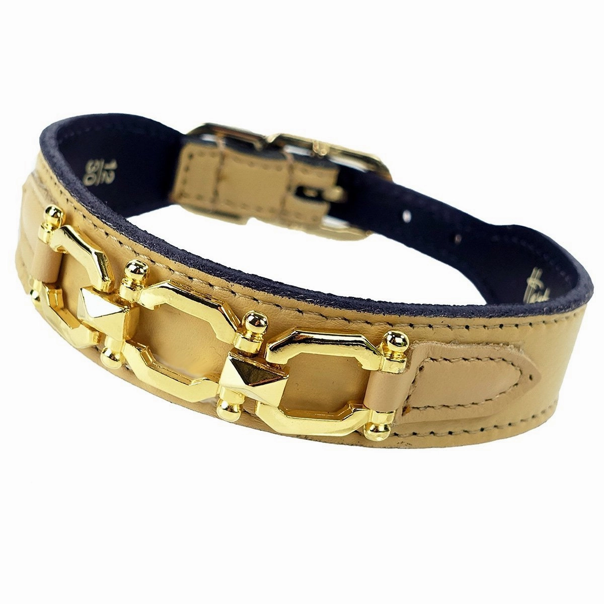 Georgia Rose Collection Dog Collar Vanilla/Gold