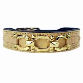 Georgia Rose Collection Dog Collar Vanilla/Gold
