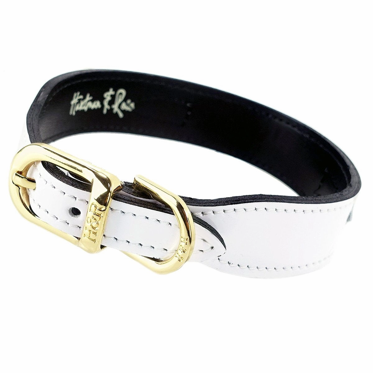 Georgia Rose Collection Dog Collar White Patent/Gold
