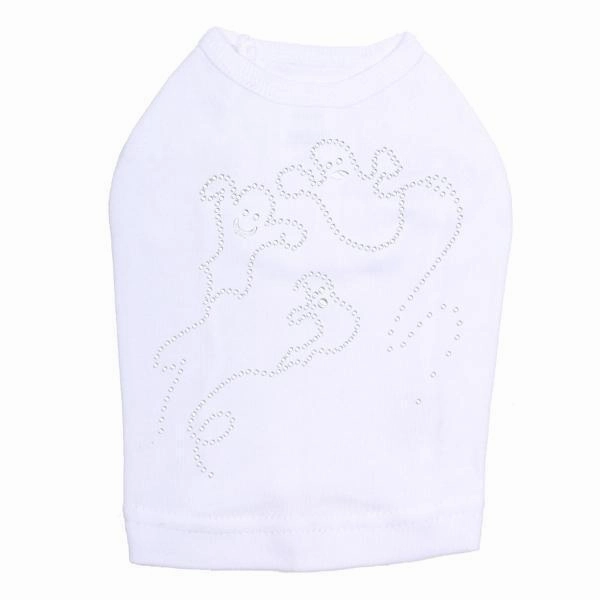 Ghosts Rhinestone Dog Tank