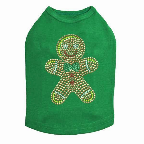 Gingerbread Man Rhinestone Dog Tank