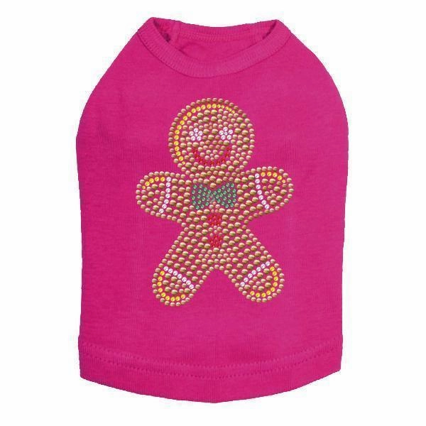 Gingerbread Man Rhinestone Dog Tank
