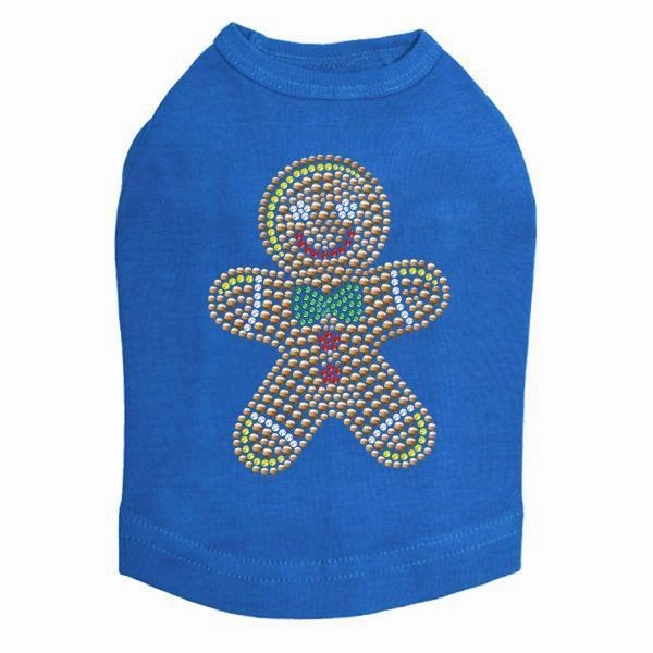 Gingerbread Man Rhinestone Dog Tank
