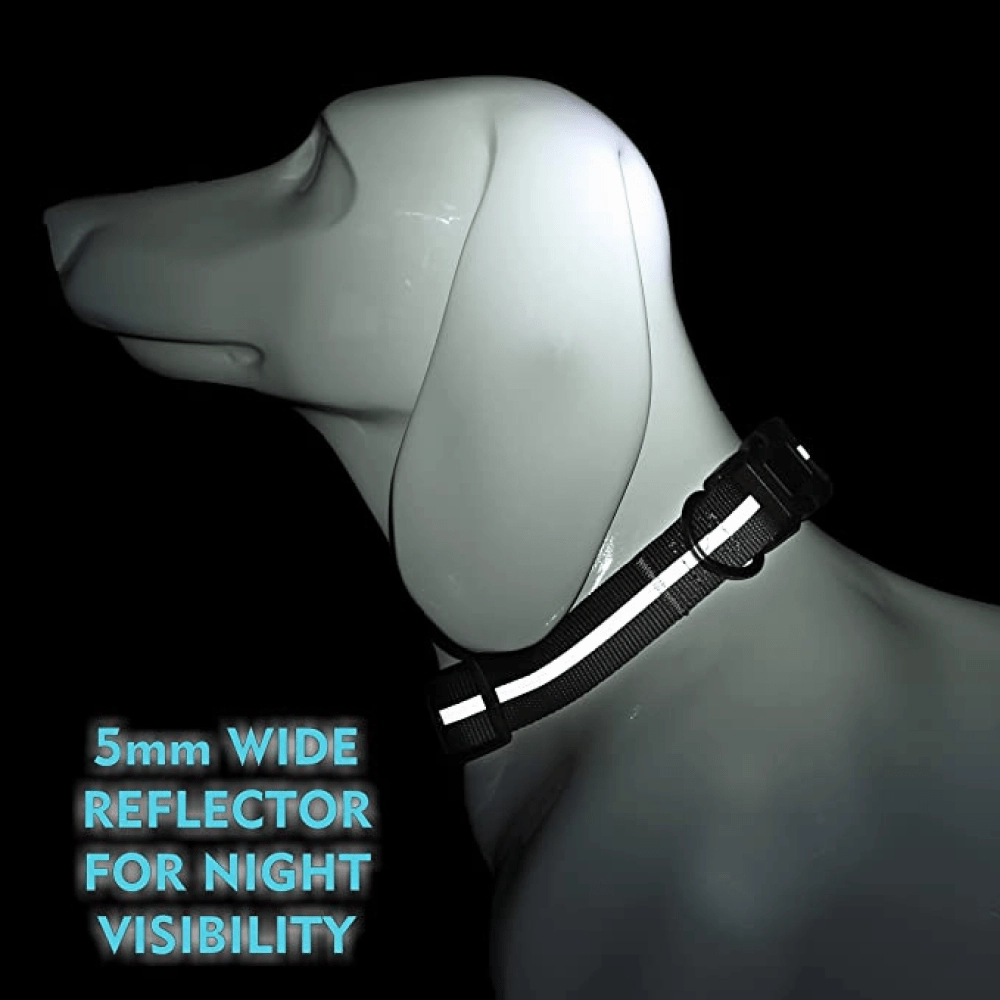 Glucklich Everyday Reflective Collar for Dogs (Space Grey)