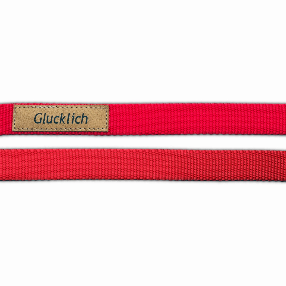 Glucklich Heavy Duty Printed Leash for Dogs (5ft Red)