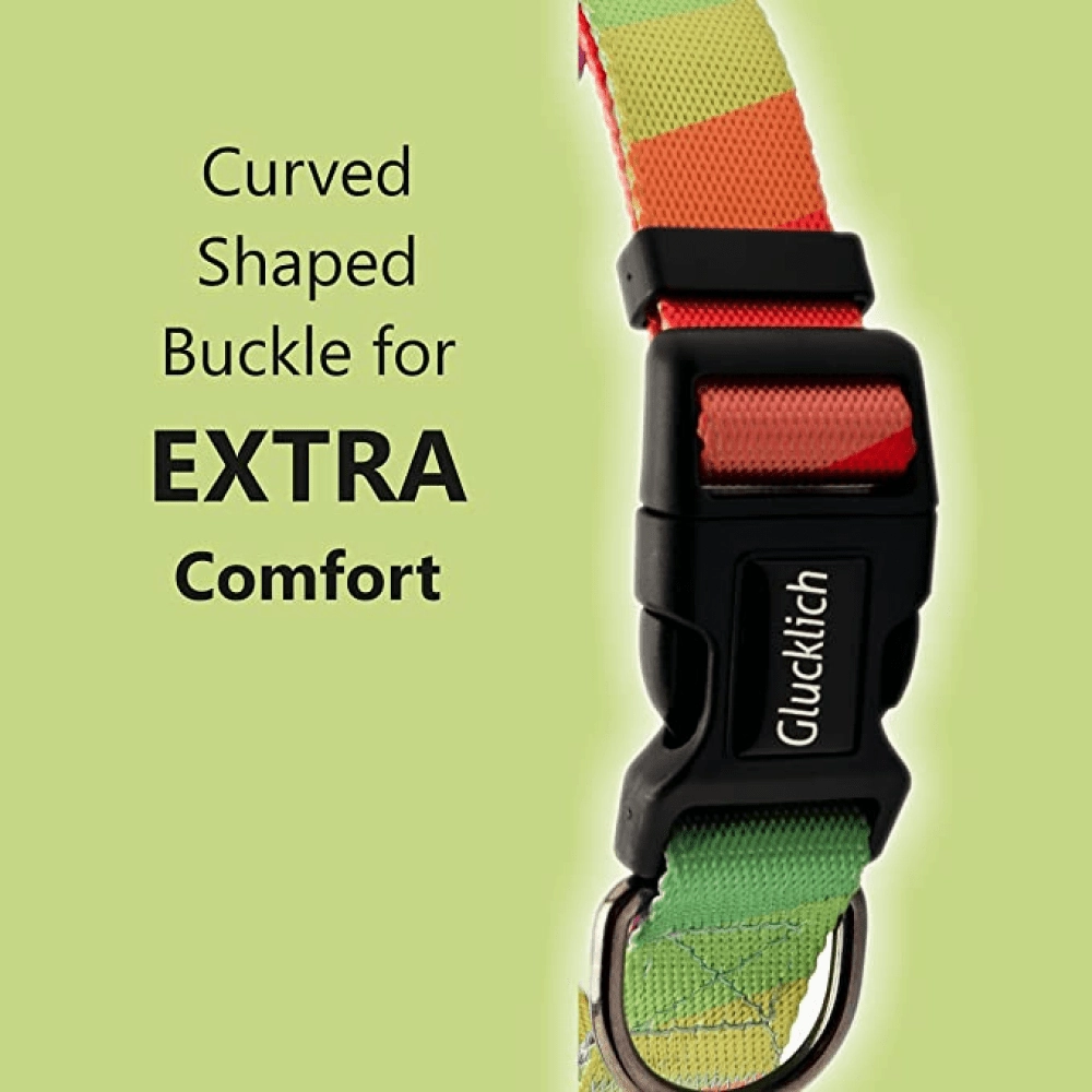 Glucklich Polyester Printed Puppy Collar for Dogs (Rainbow)