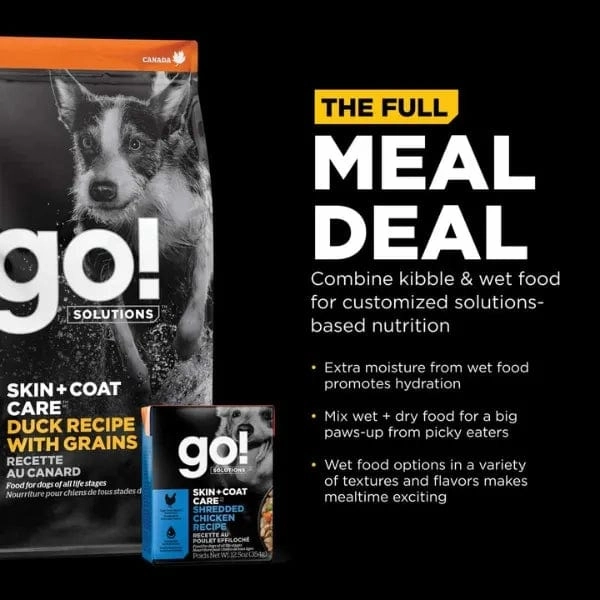 Go! Solutions Skin & Coat Care Duck Recipe with Grains Dry Dog Food