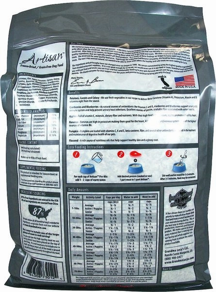 Grandma Lucy's Artisan Grain Free Premix Freeze Dried Dog Food