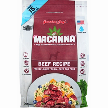 Grandma Lucy's Macanna Grain Free Beef Recipe Freeze-Dried Raw Dog Food