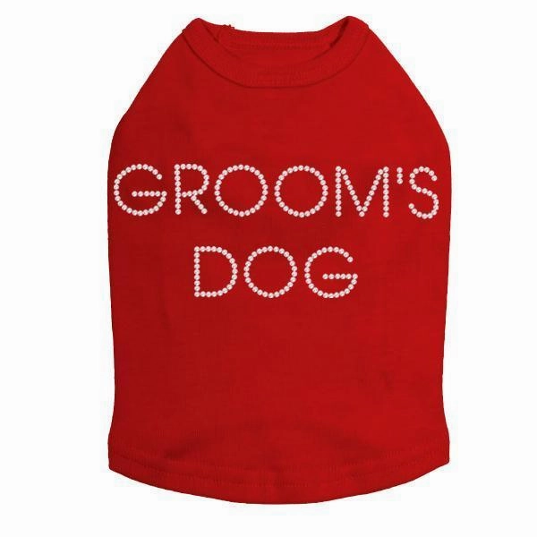 Groom's Dog Rhinestone Dog Tank