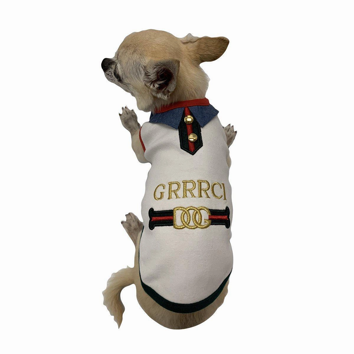 GRRRCI Classic Dog Tank White