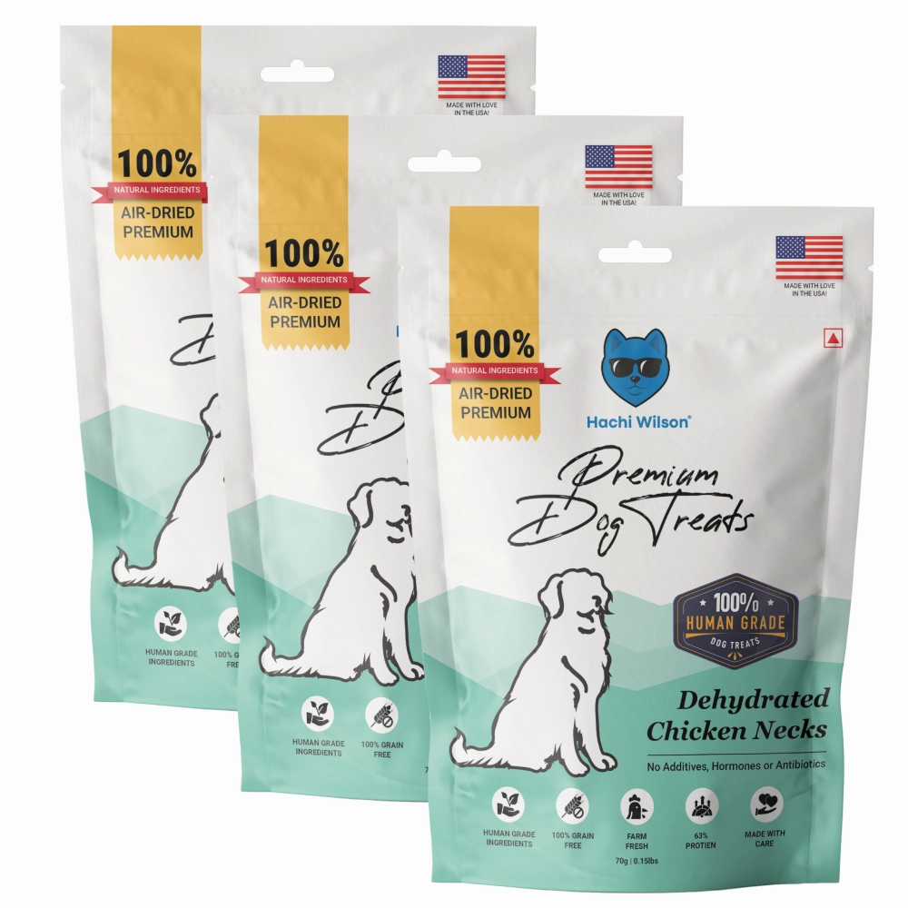 Hachi Wilson Premium Dehydrated Chicken Neck Jerky Dog Treat