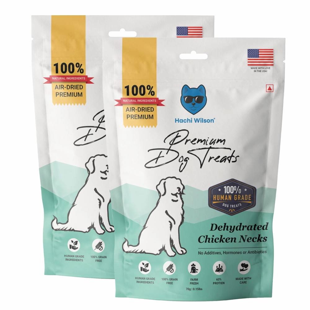 Hachi Wilson Premium Dehydrated Chicken Neck Jerky Dog Treat