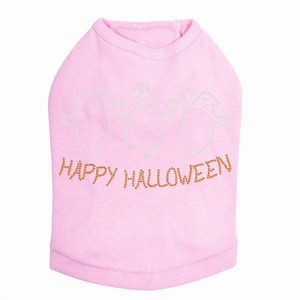Halloween Ghosts Rhinestone Dog Tank