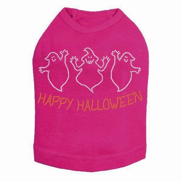 Halloween Ghosts Rhinestone Dog Tank