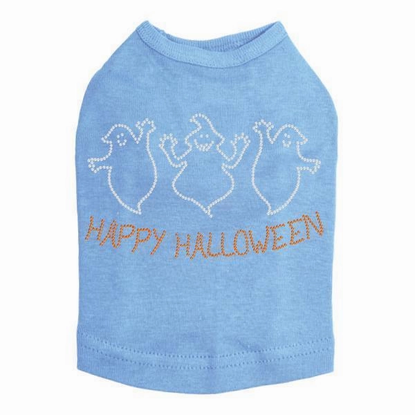Halloween Ghosts Rhinestone Dog Tank