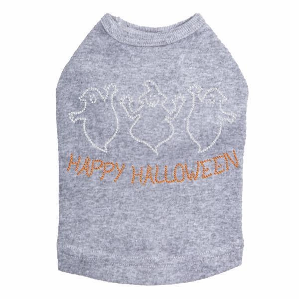 Halloween Ghosts Rhinestone Dog Tank