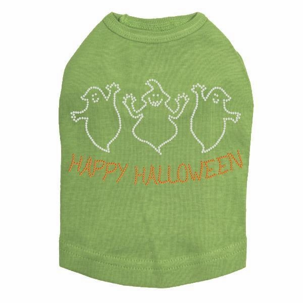 Halloween Ghosts Rhinestone Dog Tank