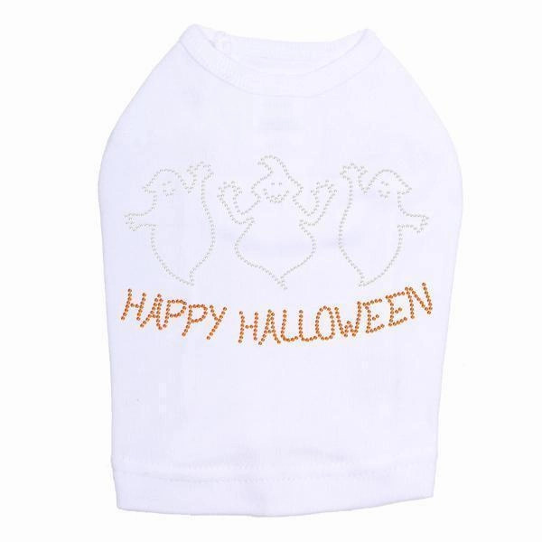Halloween Ghosts Rhinestone Dog Tank