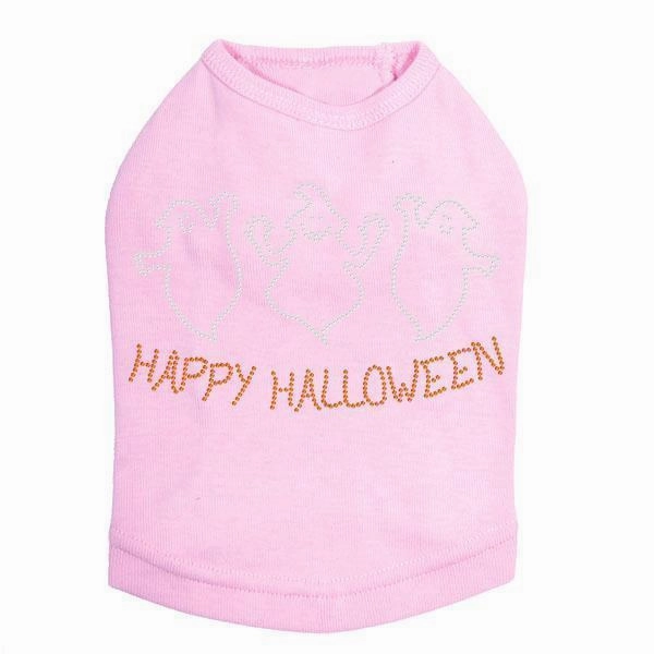 Halloween Ghosts Rhinestone Dog Tank