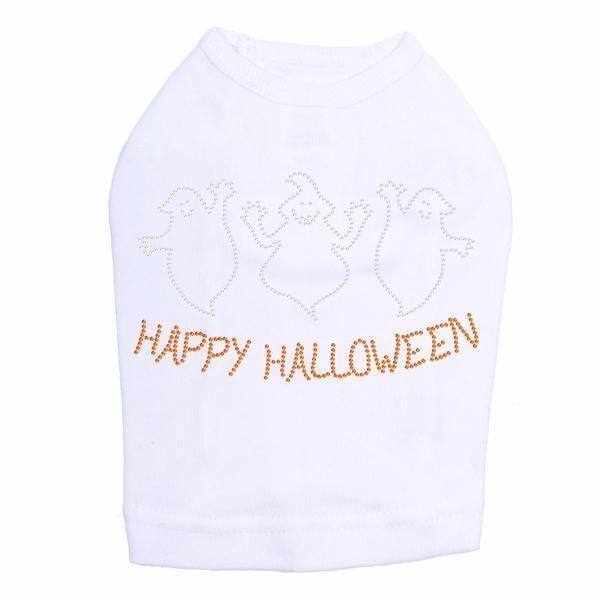 Halloween Ghosts Rhinestone Dog Tank