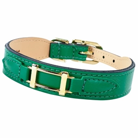 Hamilton Collection Dog Collar Emerald/Gold