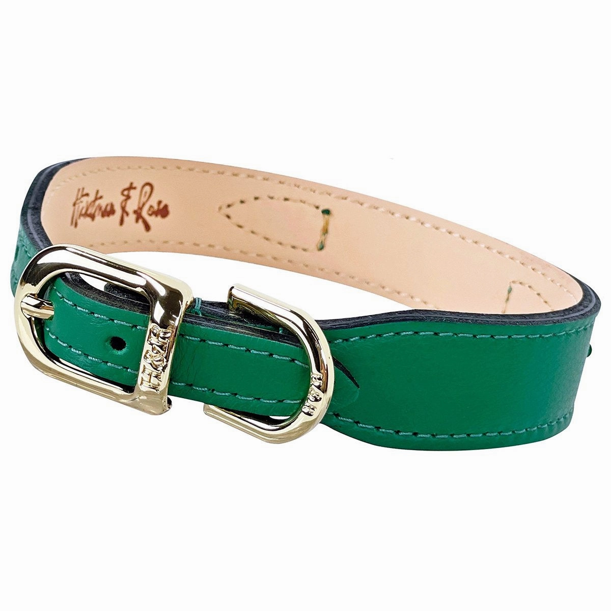 Hamilton Collection Dog Collar Emerald/Gold