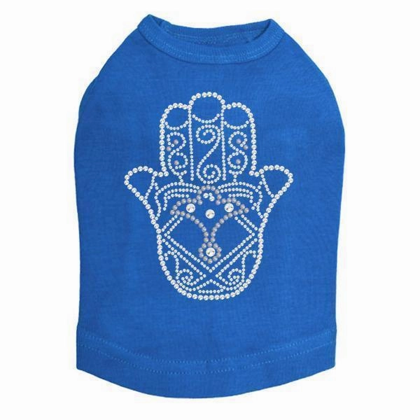 Hamsa Rhinestone Dog Tank