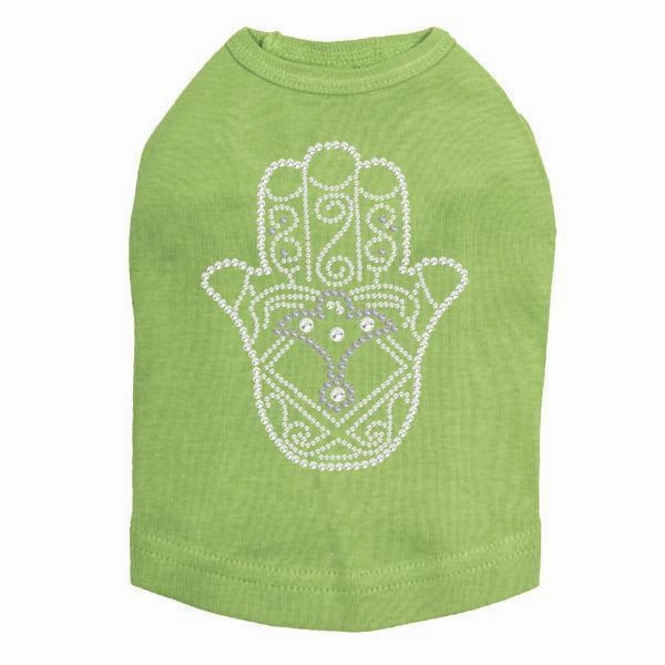 Hamsa Rhinestone Dog Tank