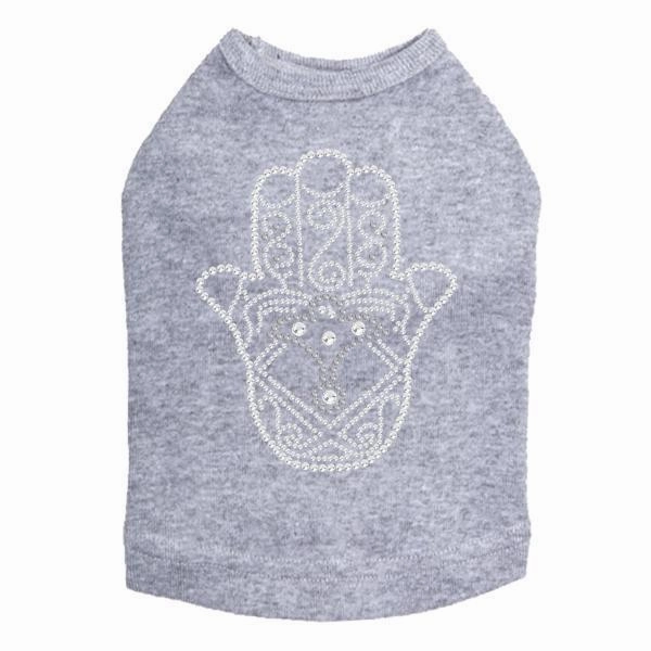 Hamsa Rhinestone Dog Tank