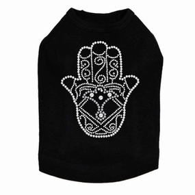 Hamsa Rhinestone Dog Tank