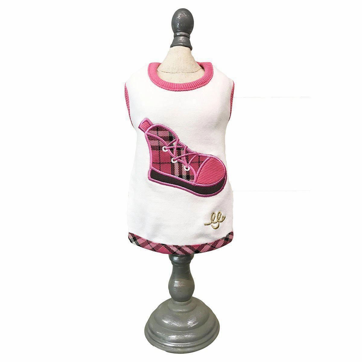 Harrod's Plaid Sneaker Dog Tank Pink