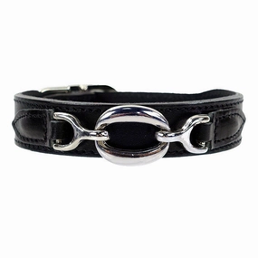 Hartman Collection Dog Collar Jet Black/Nickel