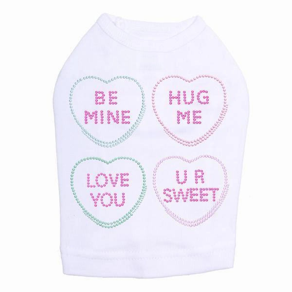 Heart Candy Rhinestone Dog Tank