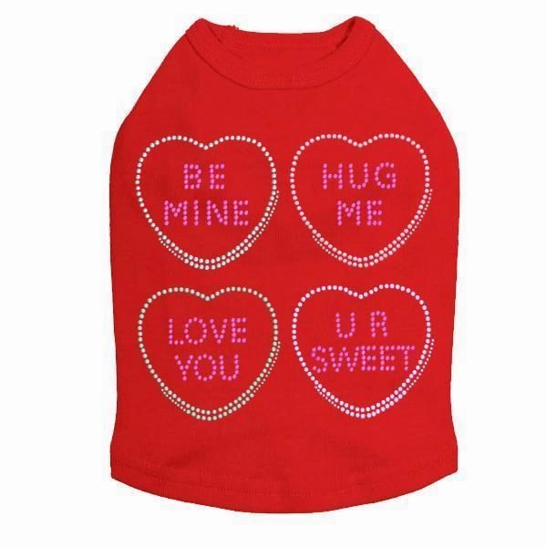 Heart Candy Rhinestone Dog Tank