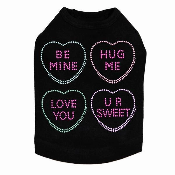 Heart Candy Rhinestone Dog Tank