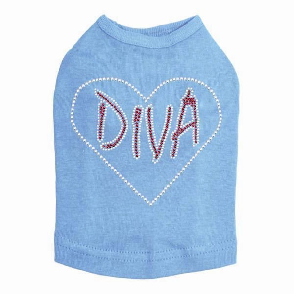 Heart Diva Rhinestone Dog Tank