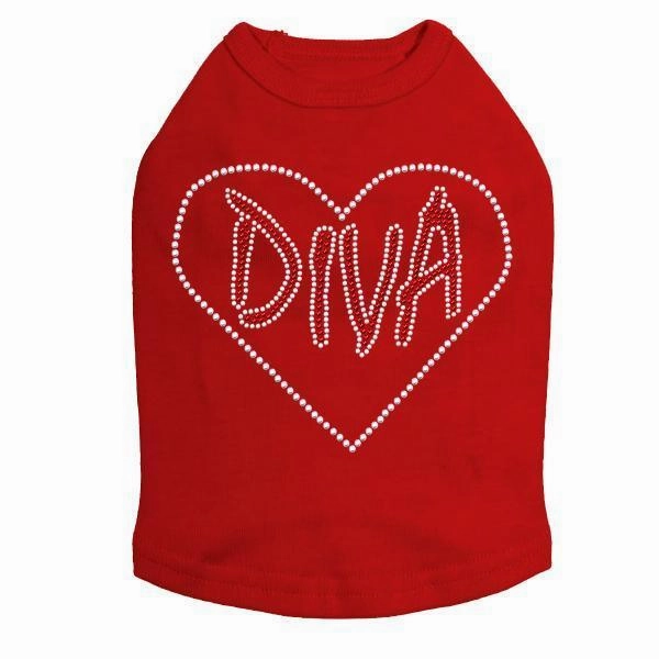 Heart Diva Rhinestone Dog Tank