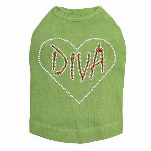 Heart Diva Rhinestone Dog Tank