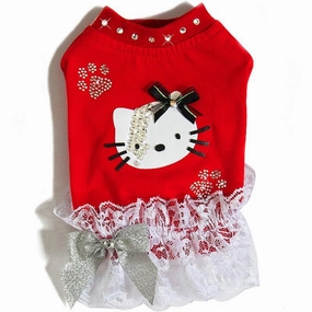 Hello Kitty Lightning Red Couture Dog Shirt