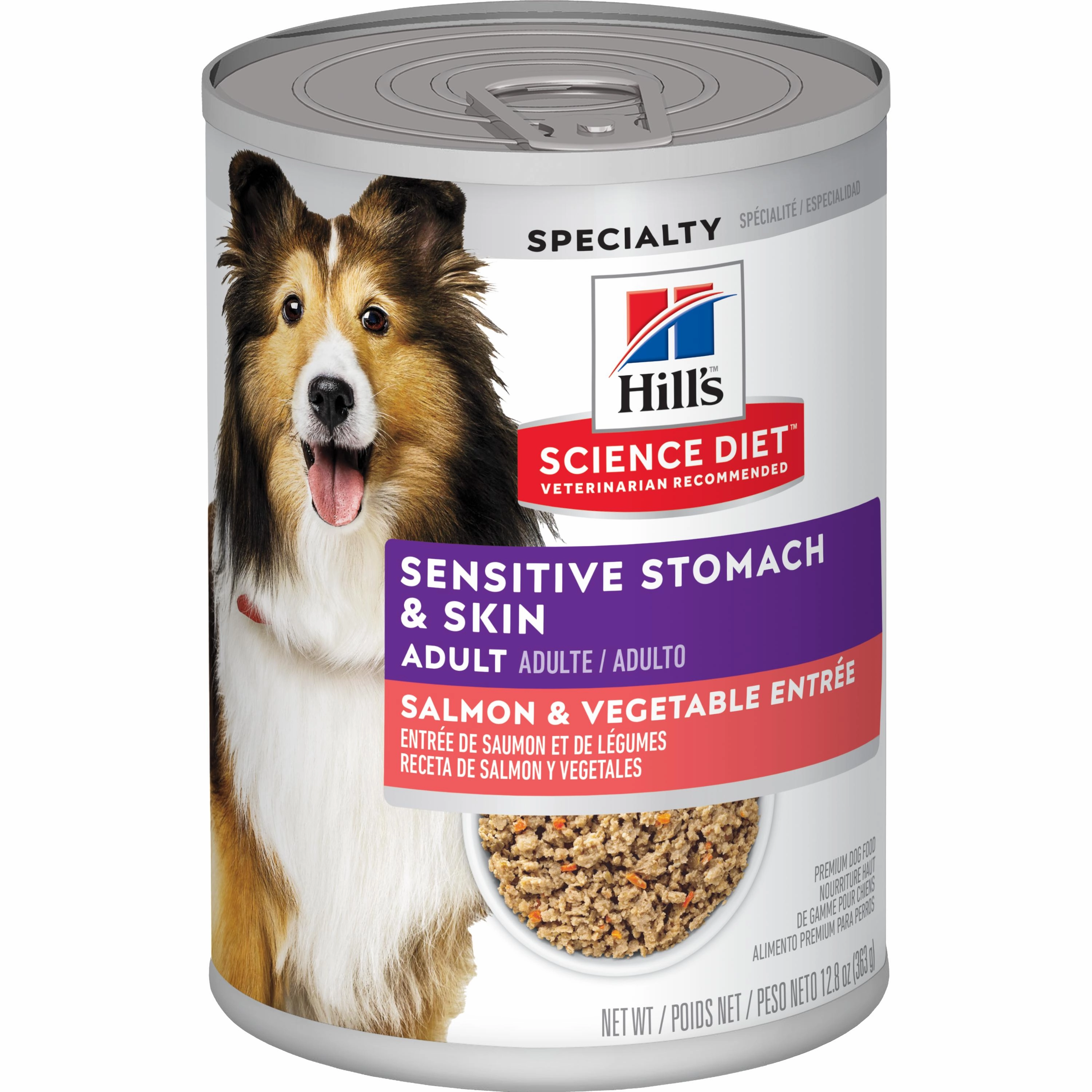 Hill's Science Diet Adult Sensitive Stomach & Skin Salmon & Vegetable Entre Wet Food for Dogs