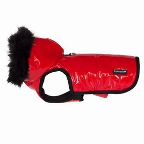 Hoodie Harness Dog Coat Red Medium