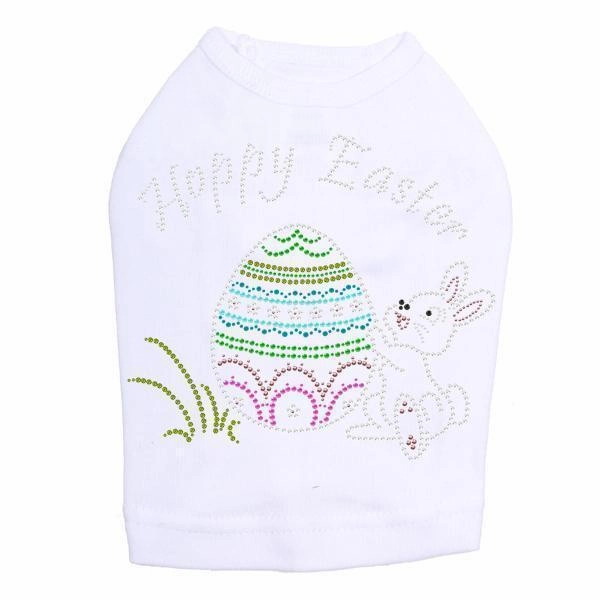Hoppy Easter Rhinestone Dog Tank