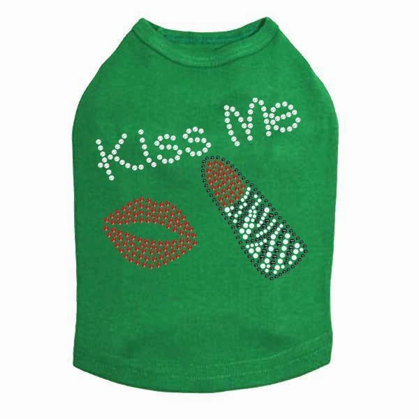 Hot Lips Rhinestone Dog Tank