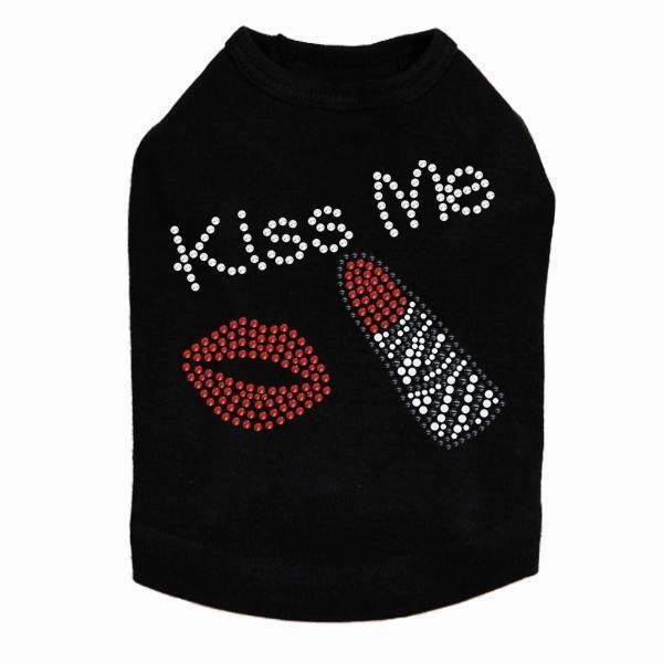 Hot Lips Rhinestone Dog Tank